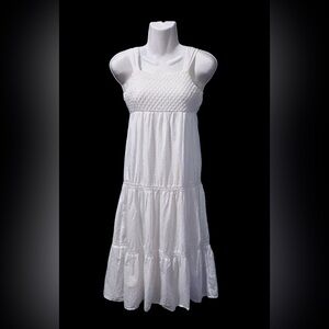 SPEECHLESS~Girls Long White Strapless Sun Dress~Lined~Size 8~EUC~SKU048